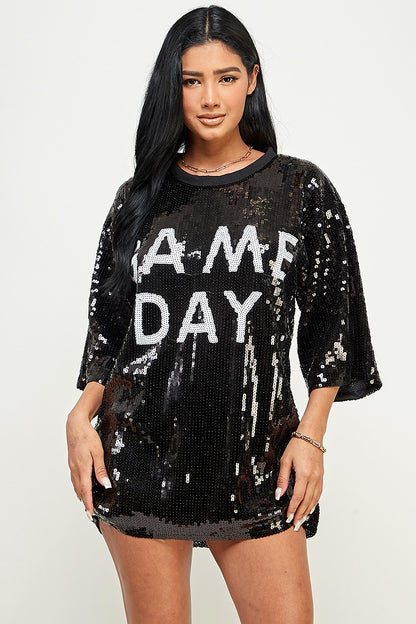 GAME DAY sequins dress