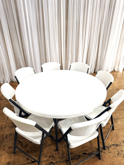 Additional Round Table, Table Cloths W/8 Chairs