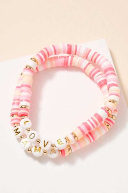 Inspirational Rubber Beaded Bracelet Set